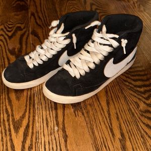 Dark blue suede blazers